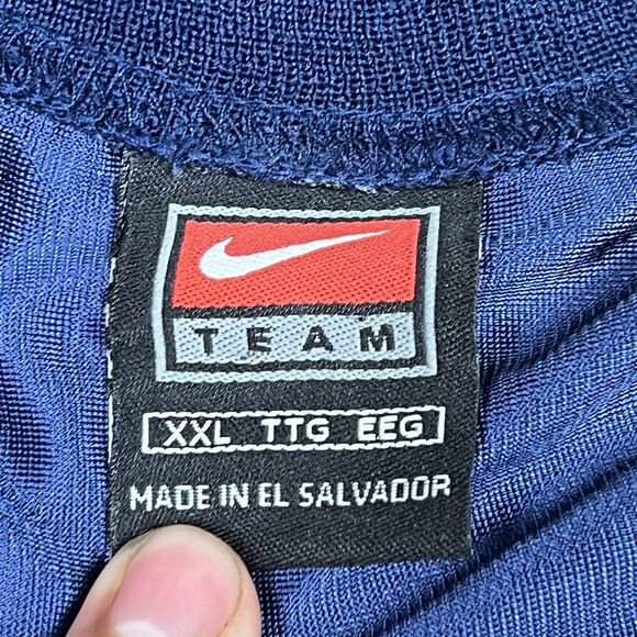 VTG Nike Michigan Wolverines Tom Brady NCAA College Football Jersey 2XL Navy - Picture 10 of 11